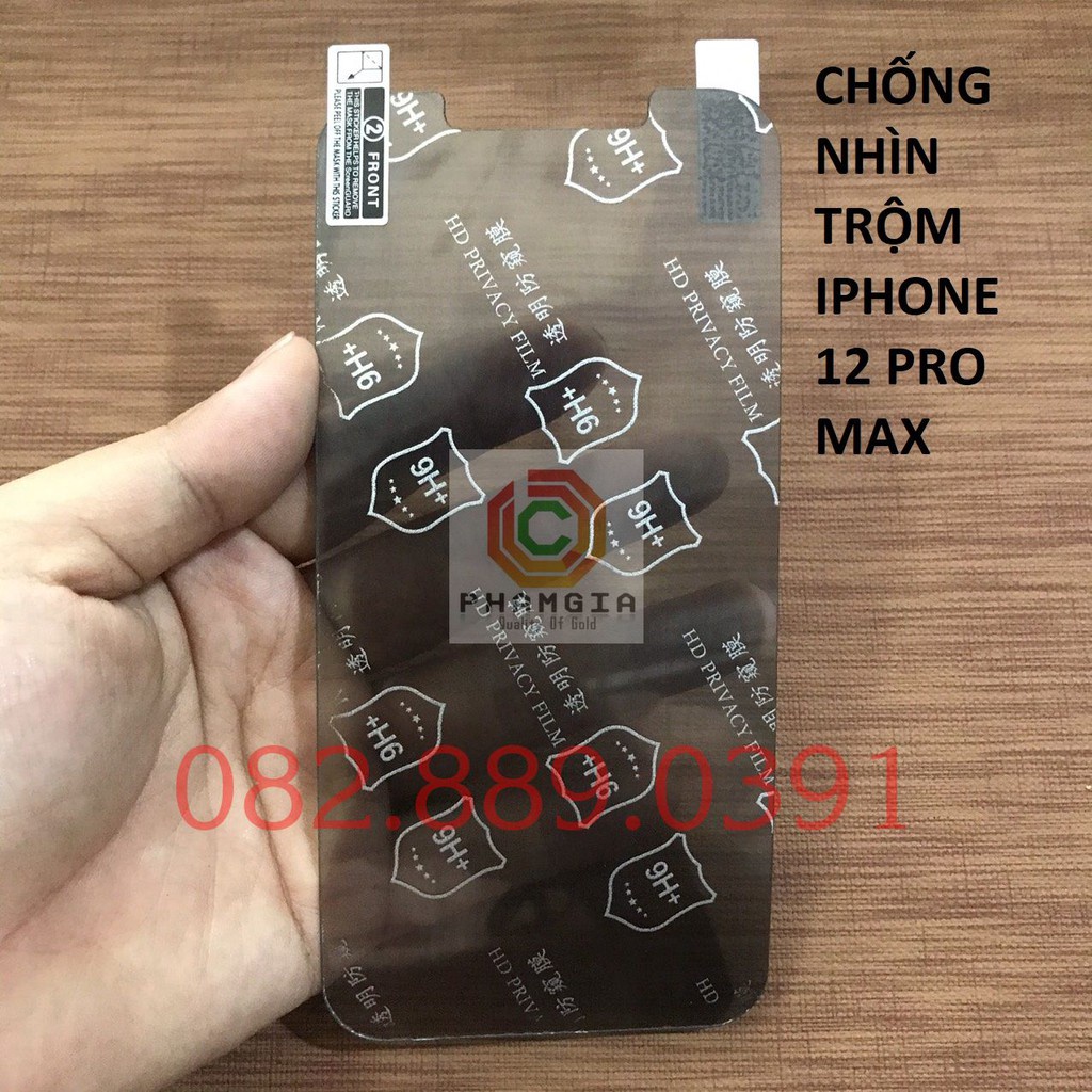 Dán cường lực chống nhìn trộm ip 12 / ip 12 pro / ip 12 mini / ip 12 pro max dẻo nano