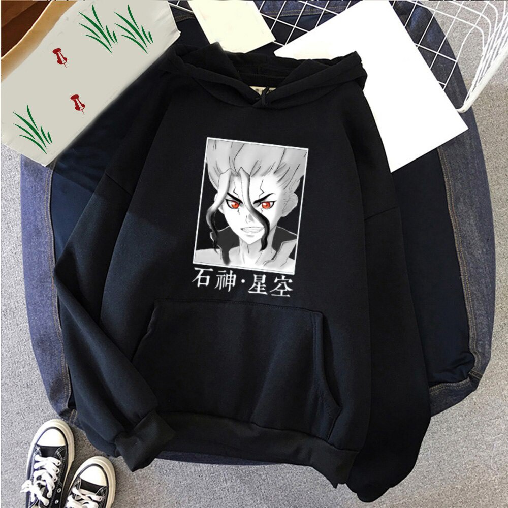Mẫu áo Hoodie in hình Anime Senku Dr Stone độc đẹp giá siêu rẻ
