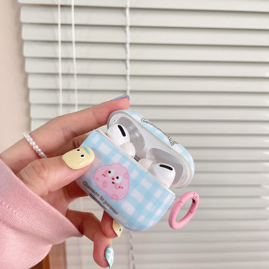 Vỏ Bảo Vệ Hộp Sạc Tai Nghe Bluetooth Không Dây AirPods Pro 1 / 2 3 2021 gen3 Bằng Silicon Mềm Chống Rơi Hình Phô Mai Hoạt Hình