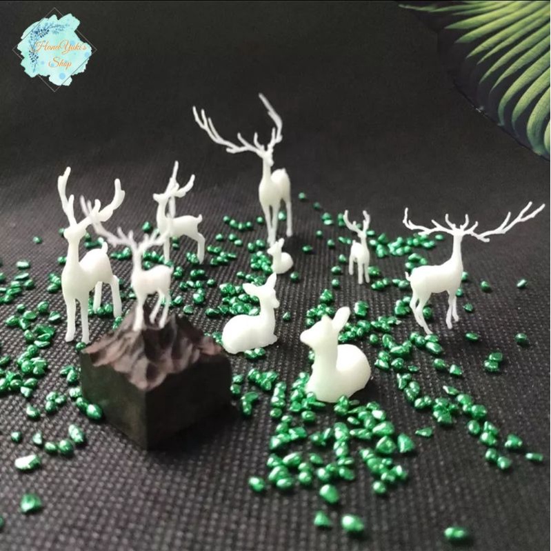 9 mẫu mô hình nai sừng mini dùng trong trang trí Resin thủ công.