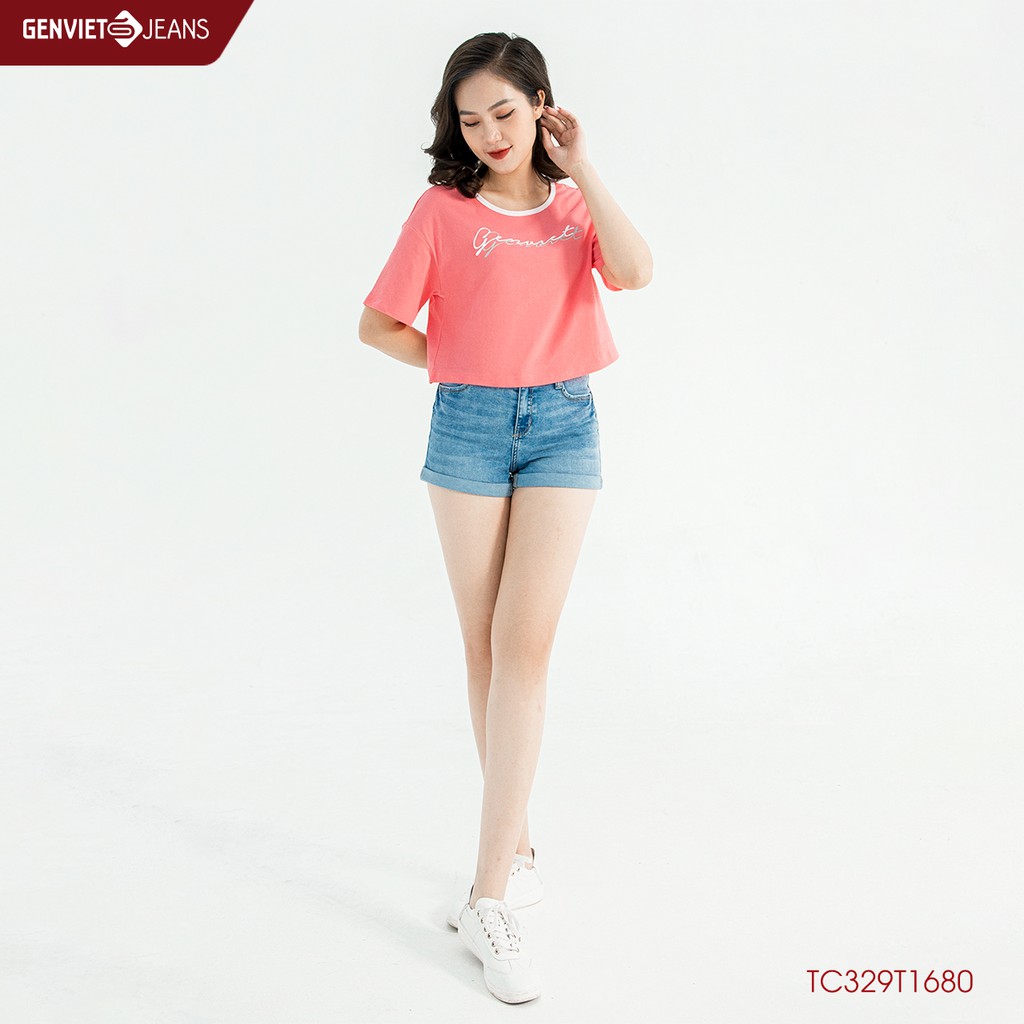 Áo Thun Cộc Tay Croptop TC329T1680 GENVIET