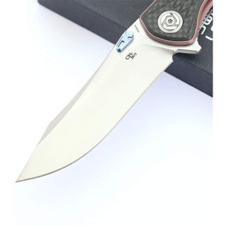 Dao gấp dã ngoại của hãng CH mã CH3516 cán Titan-Carbonfiber, lưỡi thép S35VN