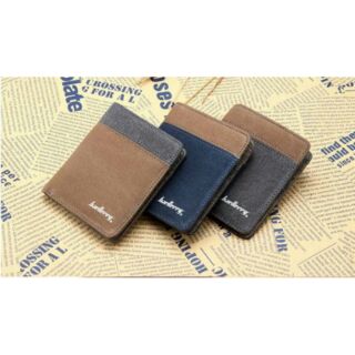 Bóp Vải Và PU Phối Màu Dọc