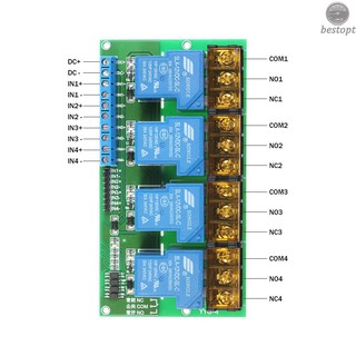 B&O 4-Channel DC 12V 30A Relay Module Control Board Optocoupler Isolation High/Low Trigger
