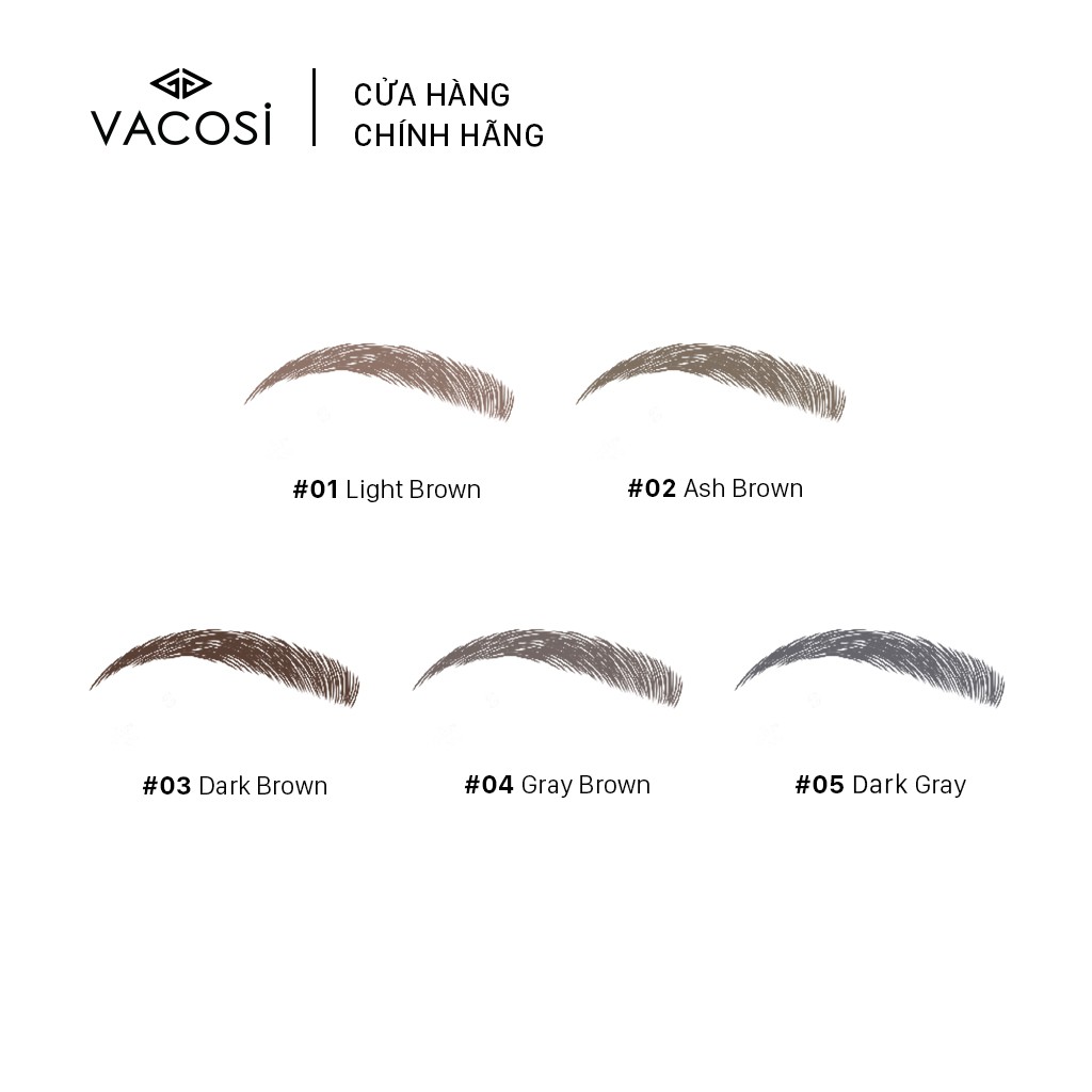 BÚT KẺ MÀY TATTOO VACOSI - 03 Dark Brown | BigBuy360 - bigbuy360.vn