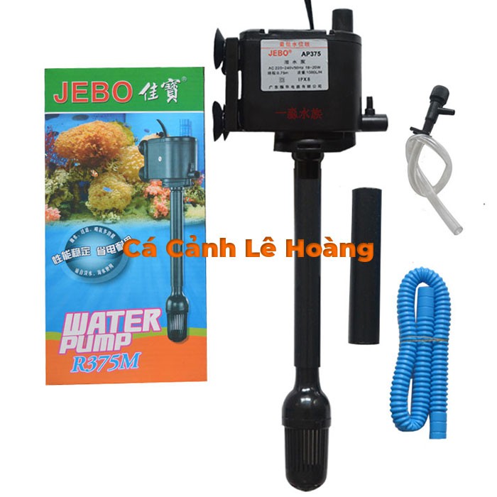 MÁY BƠM NƯỚC BỂ CÁ HỒ CÁ CHÌM ĐẦU LỌC JEBO ĐẨY CAO 0.6 ĐẾN 0.9M