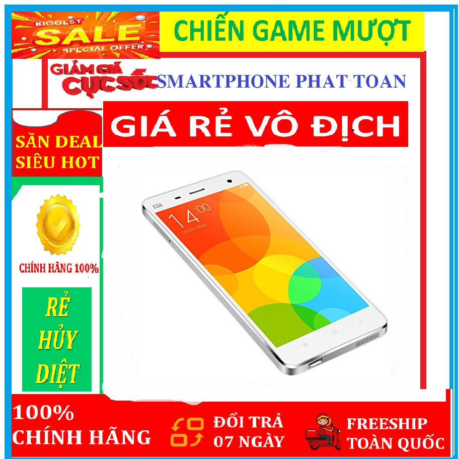 điện thoại XIAOMI MI4 - RAM 3GB - ROM 16GB - HÀNG NHẬP KHẨU