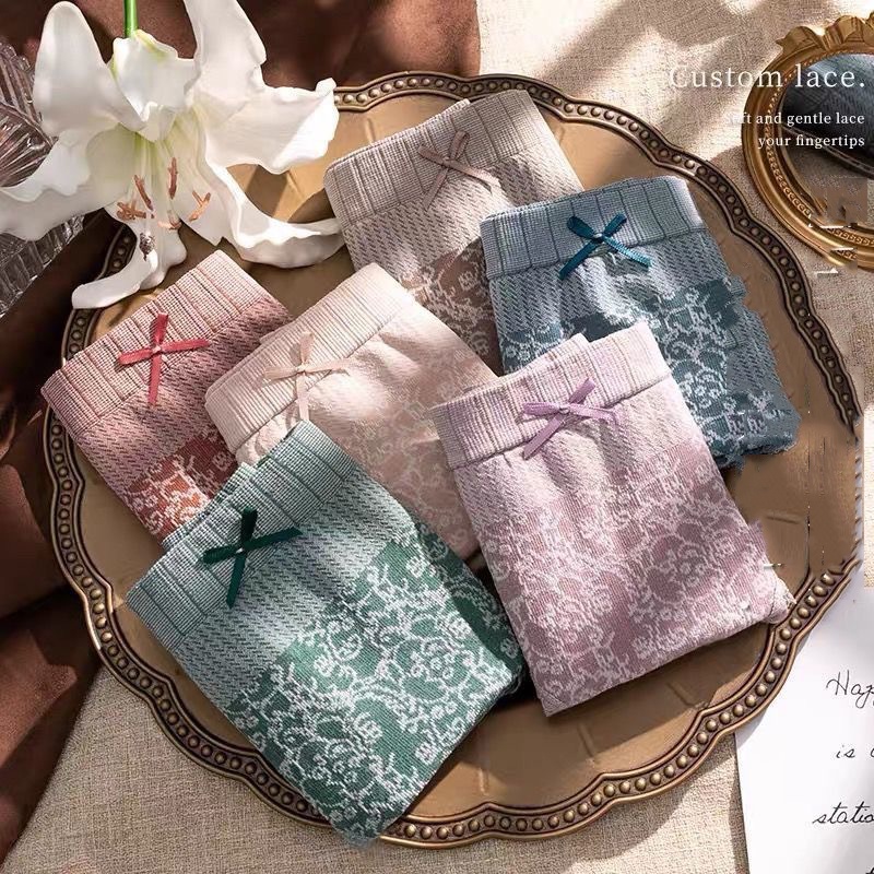 Quần lót AOWEINISI phối ren không in hằn vết thoáng khí thời trang quyến rũ dành cho nữ