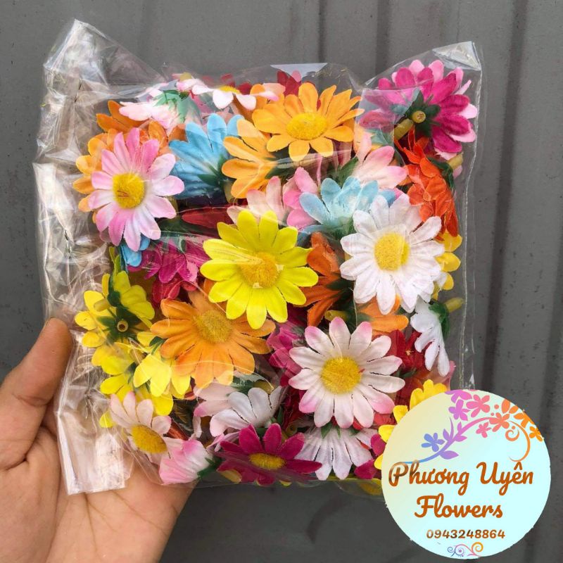 Bịch 50 ->100 Đầu Bông Cúc My siêu xinh_ hoa cúc giả trang trí