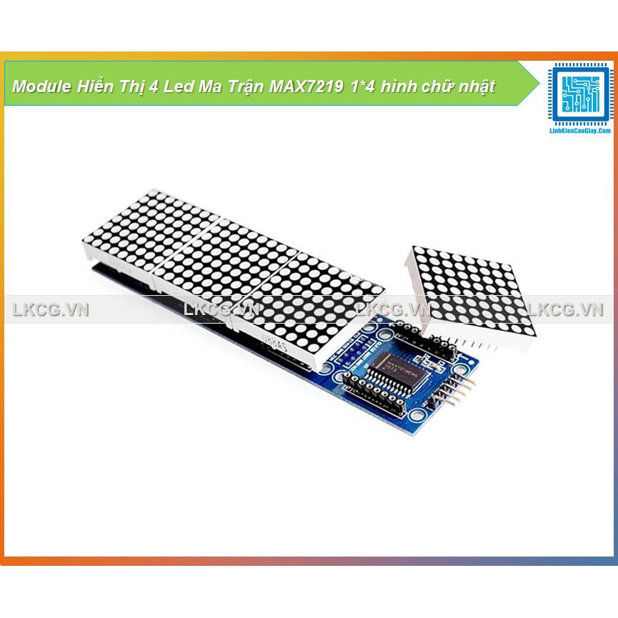Module Hiển Thị 4 Led Ma Trận MAX7219 1*4 hình chữ nhật