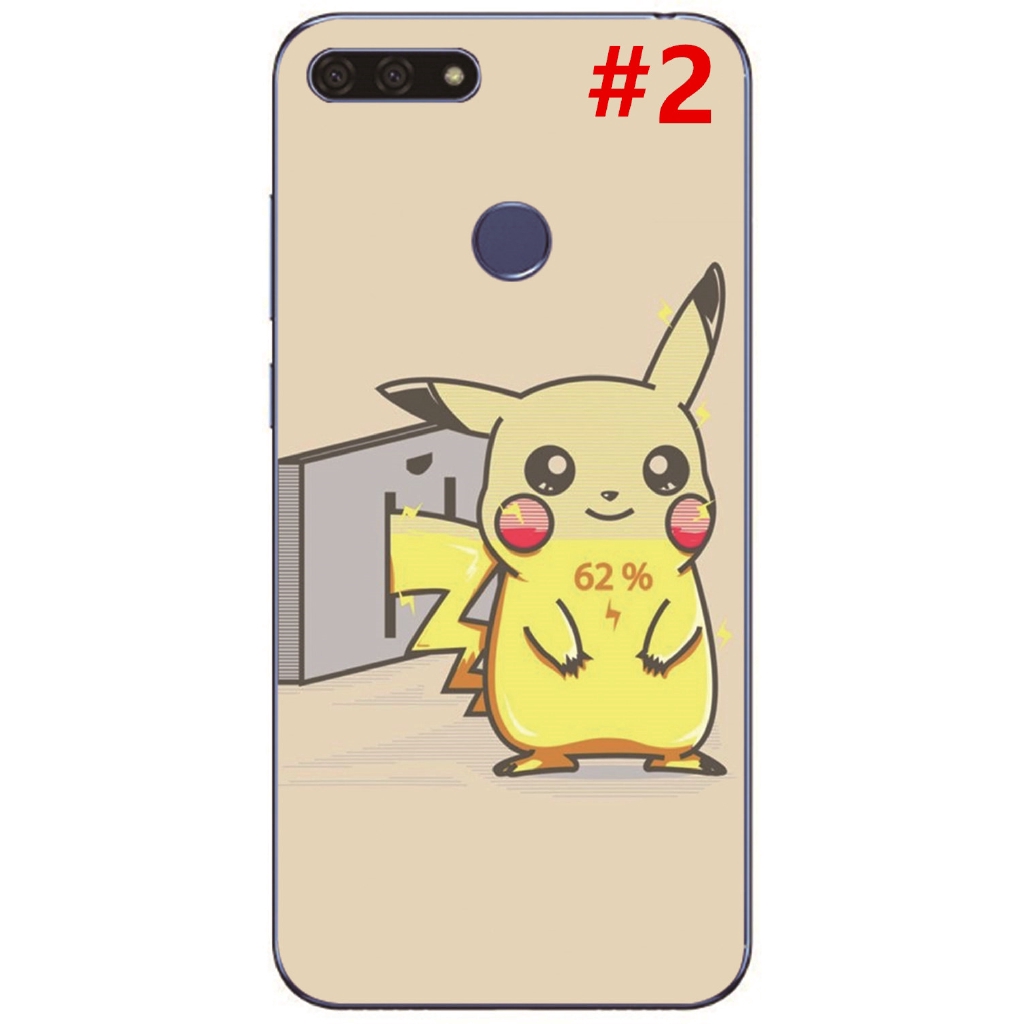 Ốp điện thoại hoạ tiết Pikachu cho Huawei Y6 2018 /Enjoy 8E /Honor 7A/Y6 Prime 2018