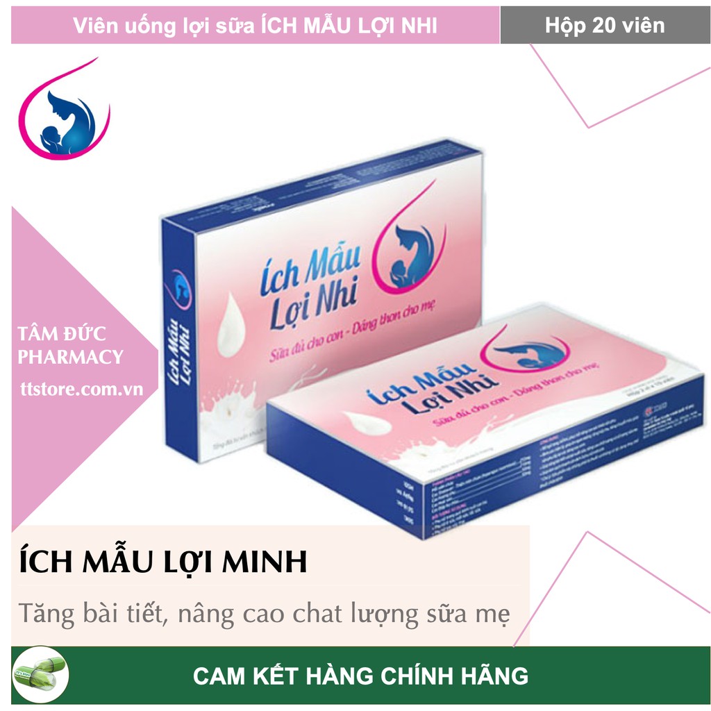 ÍCH MẪU LỢI NHI [Hộp 20 viên] - Viên uống lợi sữa