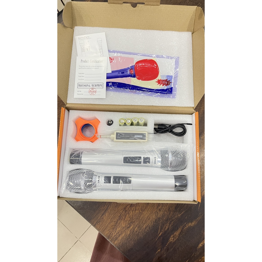 Micro Không Dây Excelvan Z1 Pro - Amber z1 - Tặng bao bọc mic