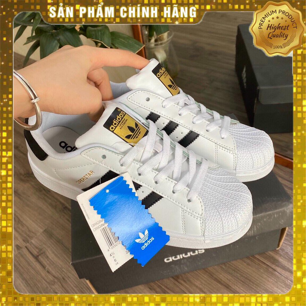 [Hot trend Freeship]Giày Thể Thao Sneaker sò trắng vạch đen | BigBuy360 - bigbuy360.vn