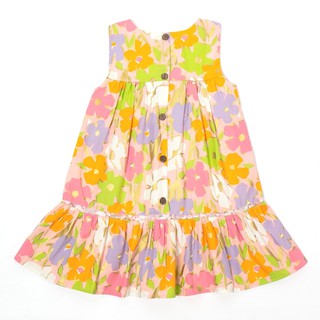[GALYBY] Áo đầm bé gái Ruby thô cotton hoa xòe