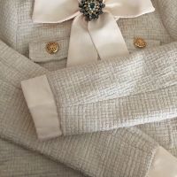 ORDER Set dạ tweed cổ nơ (Ảnh thật)