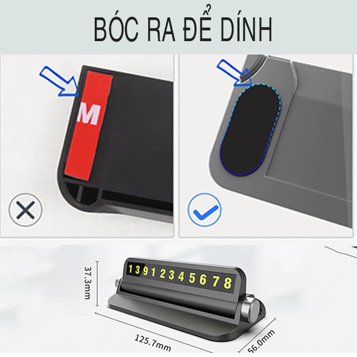 Bảng ghi số điện thoại gắn Taplo ô tô