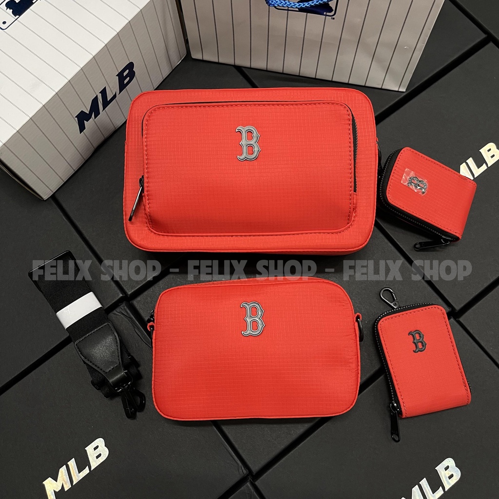 ✅ [ FELIX CHUẨN 1:1 + VIDEO ĐỦ MÀU] Túi Đeo Chéo MLB Mini Ripstop Nylon Boston Red Sox 32BGDJ111-43R | HÀNG XỊN CÓ SẴN