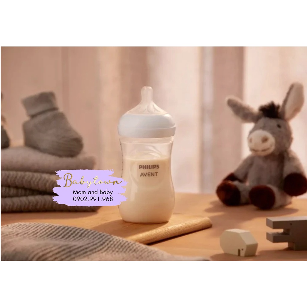Bình sữa đôi Philips Avent Natural 125ml / 260ml  bằng nhựa PP, không có BPA