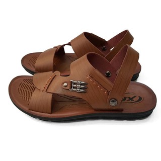 Sandal Nam Da Thật Ensado DE78 (Vàng)