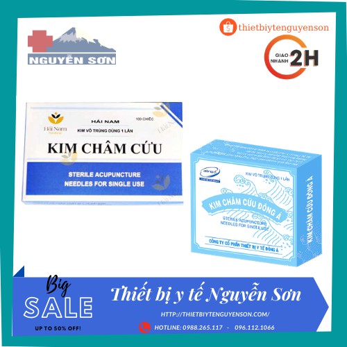 Kim châm cứu vô trùng dùng 1 lần - hộp 100 kim