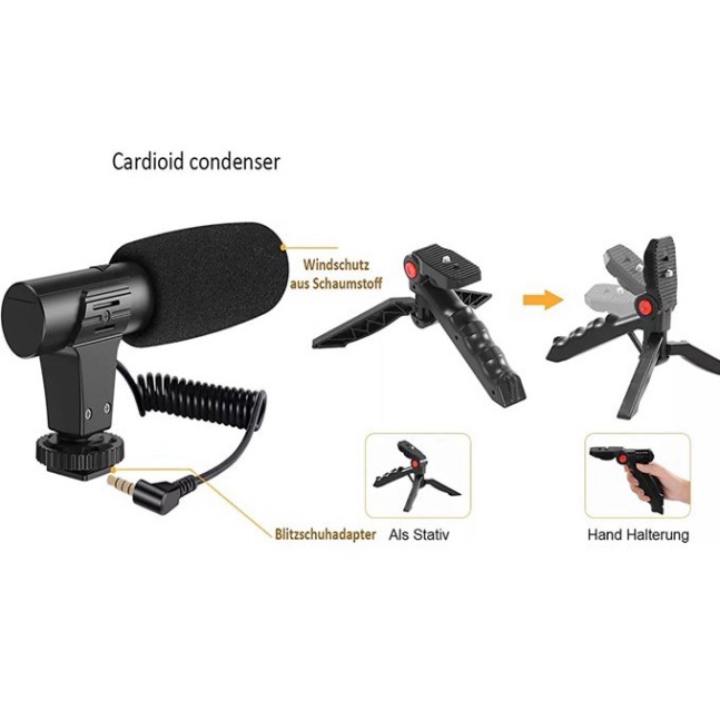 Gậy Tripod chụp ảnh quay phim đa năng AY-49 hỗ trợ đèn + mic thu âm rời chụp ảnh 3 chân AY 49 tích hợp nhiều tính năng M