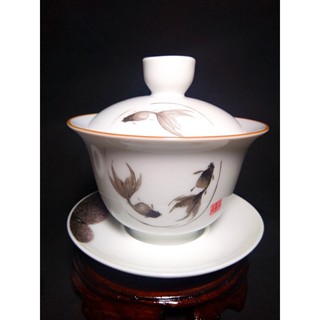 [CỔ NGHỆ THƯƠNG PHẨM] Chén Khải (loại to) mẫu Song Ngư