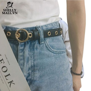 Retro leather buckle design leather belt Retro style for women