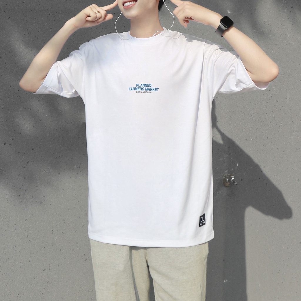 Áo thun tay lỡ Losangeles, Áo phông Unisex Jack Lane nam nữ dáng suông form rộng