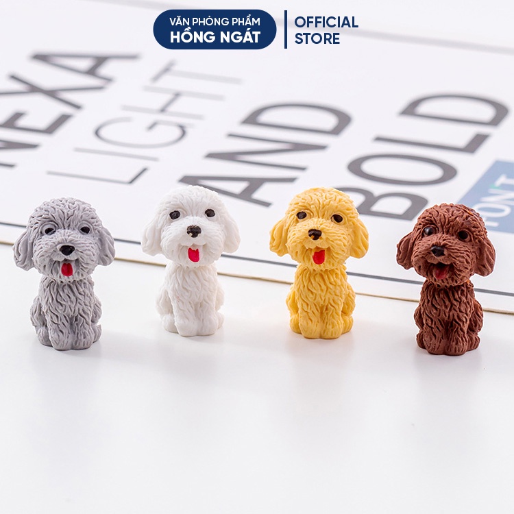 Tẩy bút chì cún con, đồ dùng học tập dễ thương gôm tẩy cute giá rẻ làm quà tặng học sinh văn phòng phẩm T15