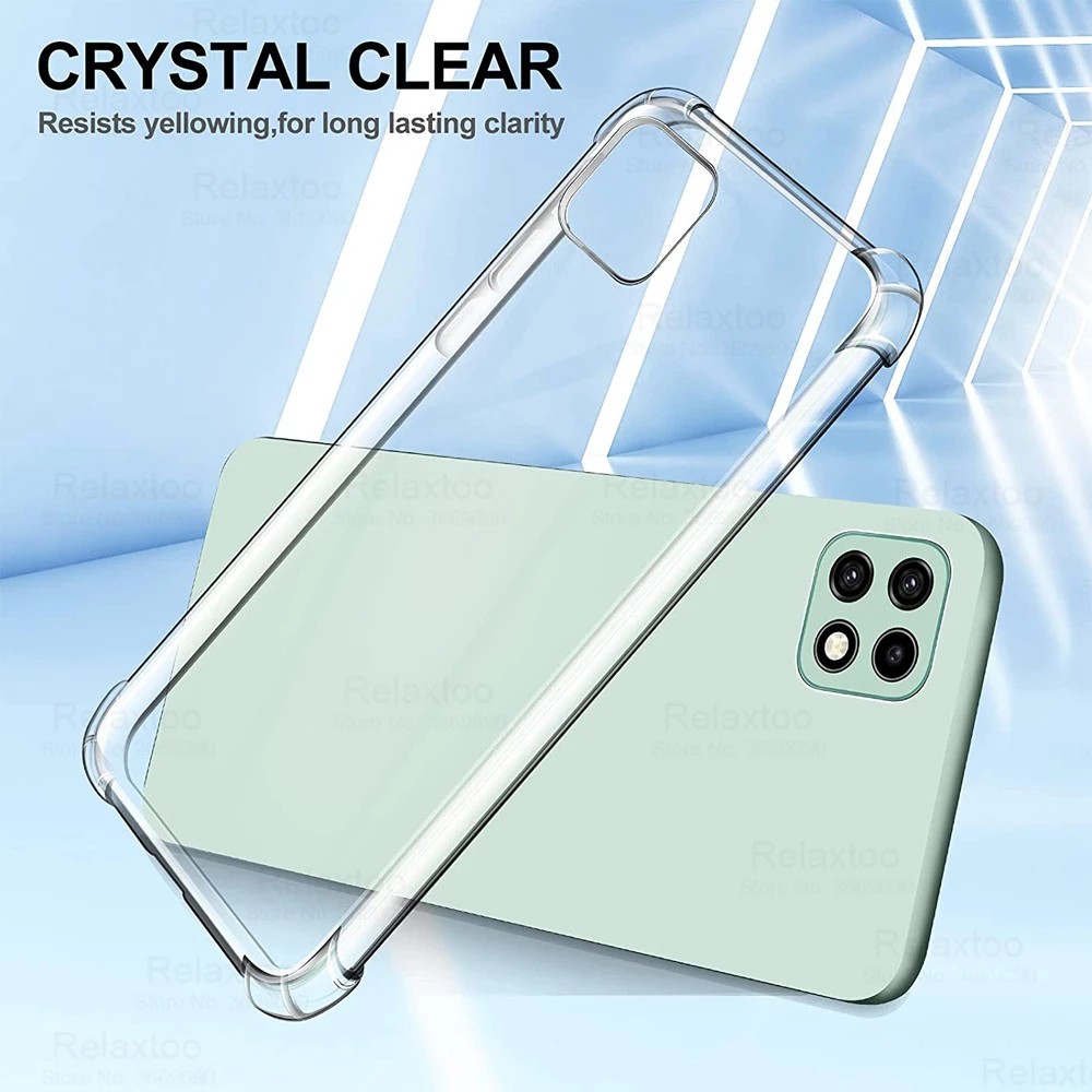 Ốp iện thoại silicon mềm trong suốt chống sốc dành cho Samsung Galaxy S21 FE S22 Plus + Ultra A22 M32 A32 M22 A52s A52 A12 M12 LTE 4g 5g
