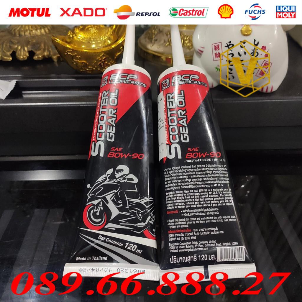 Nhớt hộp số xe tay ga Scooter Super Gear Oil BCP 80W90 120ml dành cho hộp số tất cả các loại xe tay ga 4 thì