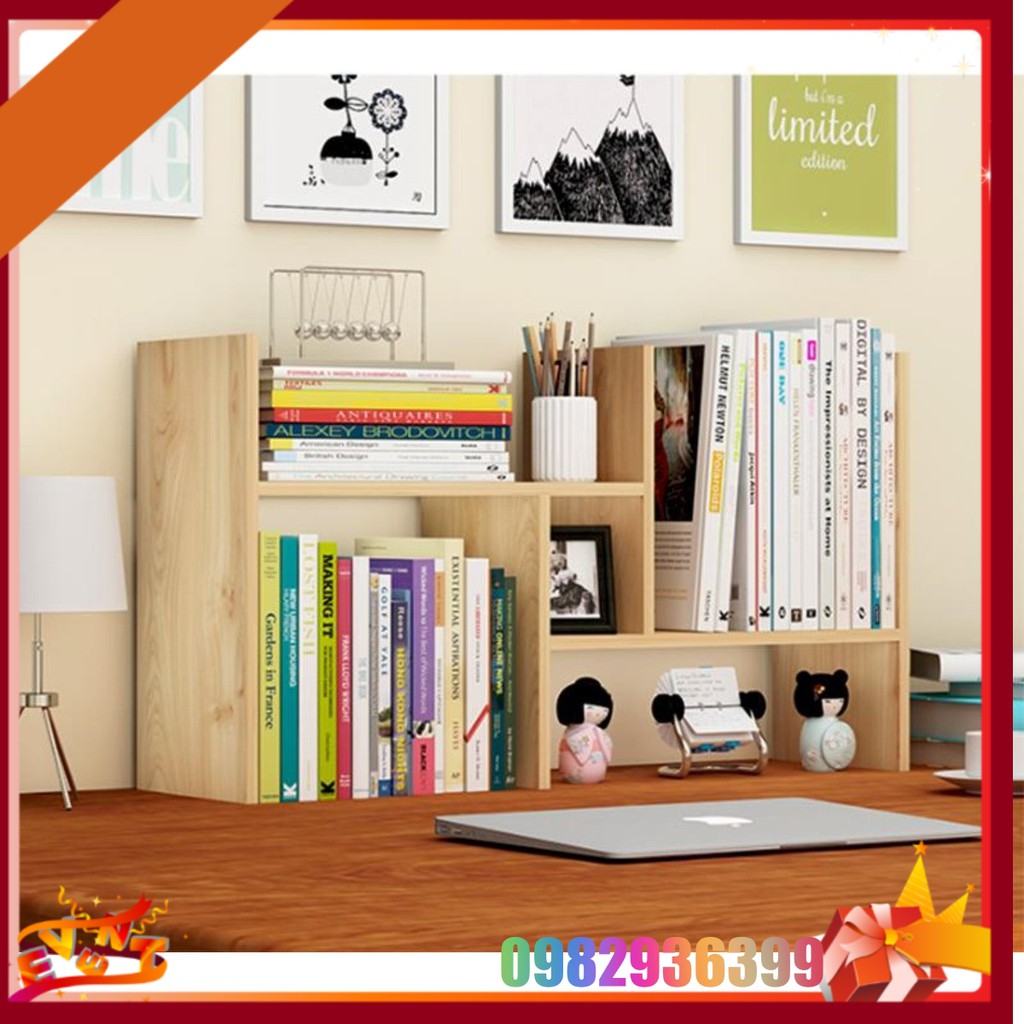 Giá Sách Để Bàn Để Đồ Lắp Ghép Đa Năng - Kệ Sách Gỗ Để Bàn Lắp Ghép Đa Năng – Kệ Gỗ Để Bàn Mini