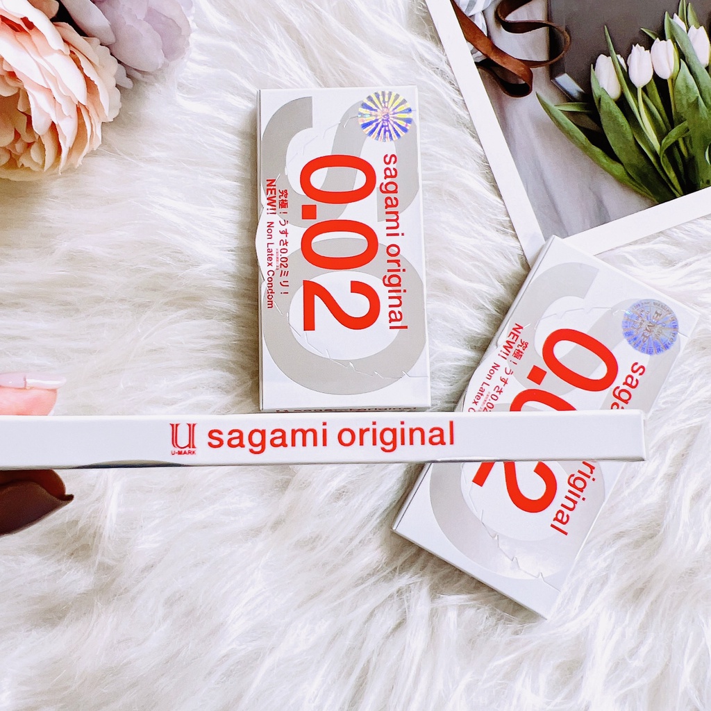 Bao Cao Su Sagami 002 Siêu mỏng cao cấp 0,02mm  , Nhật Bản, Mỏng như vô hình_Tình thăng hoa