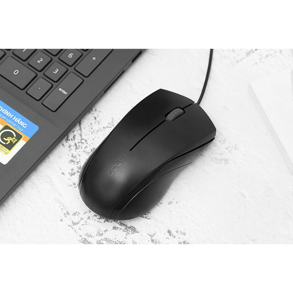 Chuột Có Dây Silent Rapoo N1200 Đen - Hàng Chính Hãng