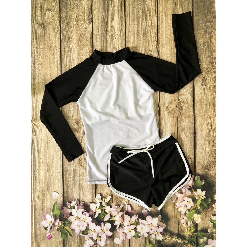 Bikini Tay Dài, Bộ Bơi Nữ Đơn Giản Và Tinh Tế (Bộ Sưu Tập Đồ Bơi ) | BigBuy360 - bigbuy360.vn