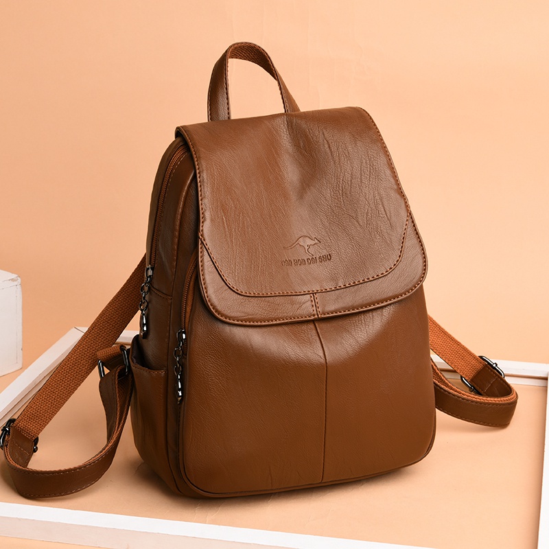 Balo da thật họa tiết Kangaroo phù hợp cho bất kỳ trang phục thời trang 2021 cho nữ