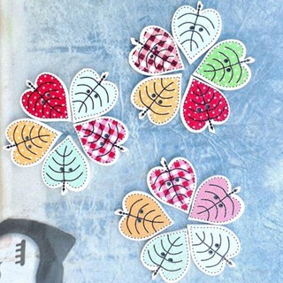 Túi 5 nút gỗ chiếc lá 🍃 trang trí thiệp, sổ, scrapbook