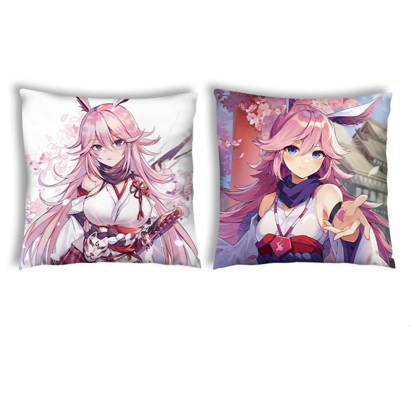 (3 mẫu) Gối IN HÌNH Honkai Impact game anime chibi gồm cả vỏ và ruột êm ái chất đẹp
