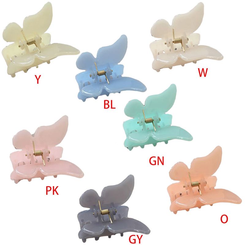 Kẹp Tóc Càng Cua Bằng Acrylic Màu Sắc Ngọt Ngào Phong Cách Pháp Cổ Điển Thời Trang Cho Nữ