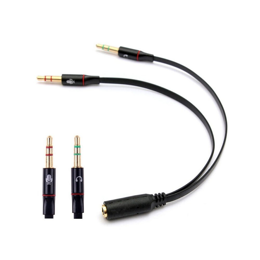 Dây gộp audio và mic mạ vàng dây dẹt cáp gộp âm thanh