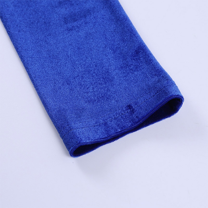 Xiangbao Đầm Nhung Ôm Dáng Tay Dài Cổ Chữ V Khoét Sâu Lưng Cao Có Đệm Ngực Gợi Cảm Cho Nữ