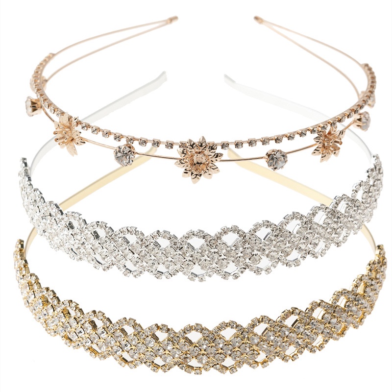 Băng Đô Cài Tóc Đính Đá Và Ngọc Trai Thời Trang Cho Cô Dâu