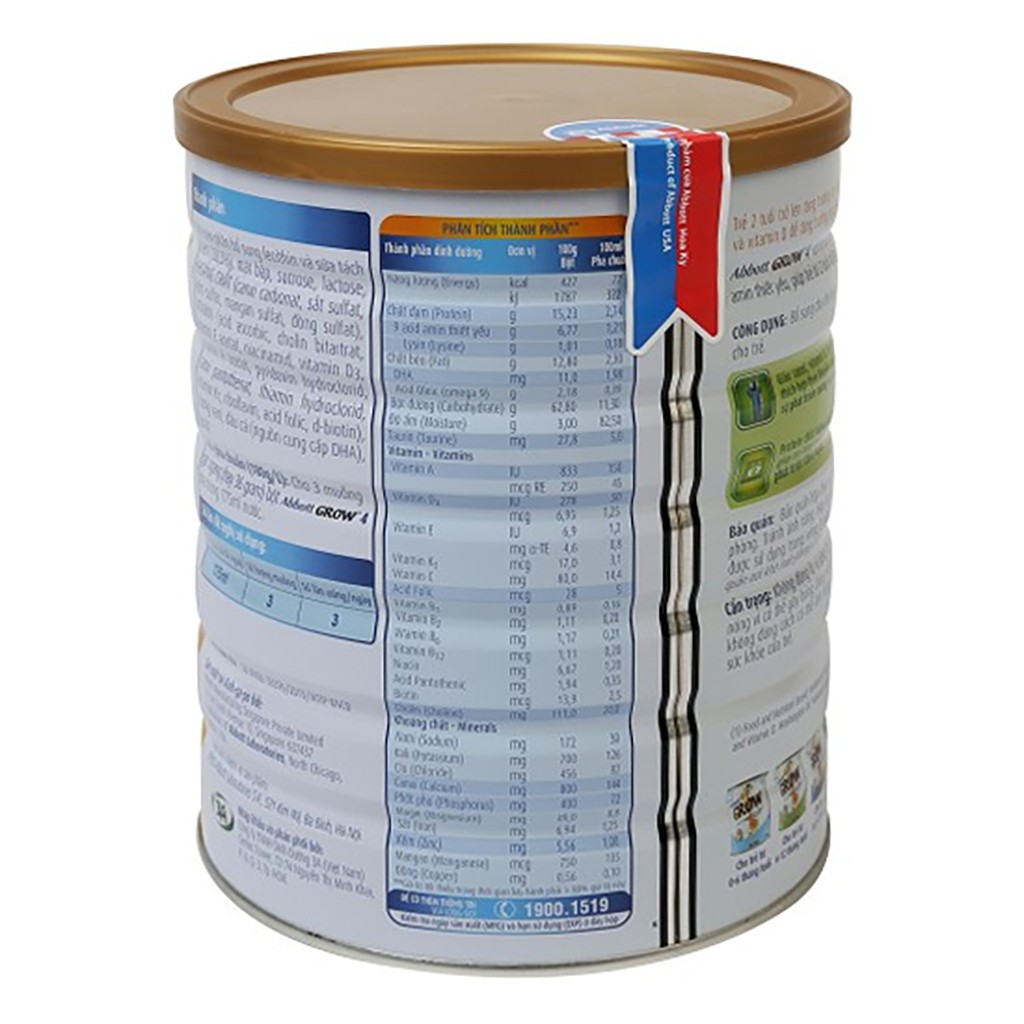 SỮA BỘT ABBOTT GROW 4 1.7Kg