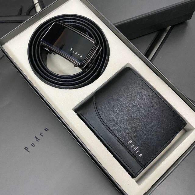 Set Ví Thắt Lưng nam PEDRO tặng kèm cardholder, full box, túi giấy