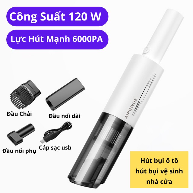 [HÚT MẠNH] Máy Hút Bụi Cầm Tay Mini Không Dây Hút Bụi Oto Vệ Sinh Ô Tô Nhà Cửa | BigBuy360 - bigbuy360.vn