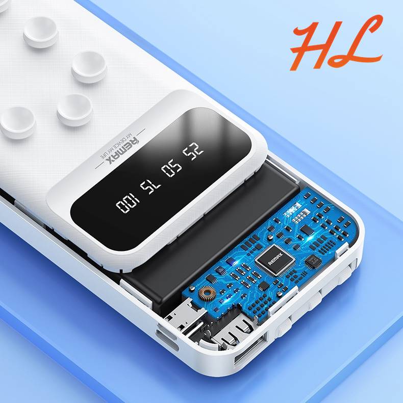 Pin Dự Phòng Remax 10000mAh RPP-27 (Kèm Cáp Sạc 3 Đầu, Tích Hợp Cao Su Giữ Điện Thoại) - BH 12T - Hunglongpc