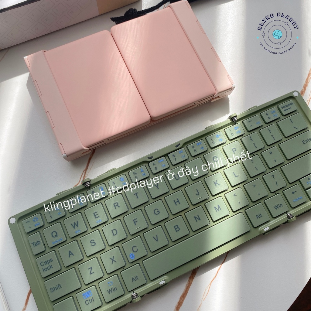 Bàn phím GẤP GỌN SẠC PIN + kết nối BLUETOOTH nhiều mẫu thời trang, xinh xắn, dễ thương