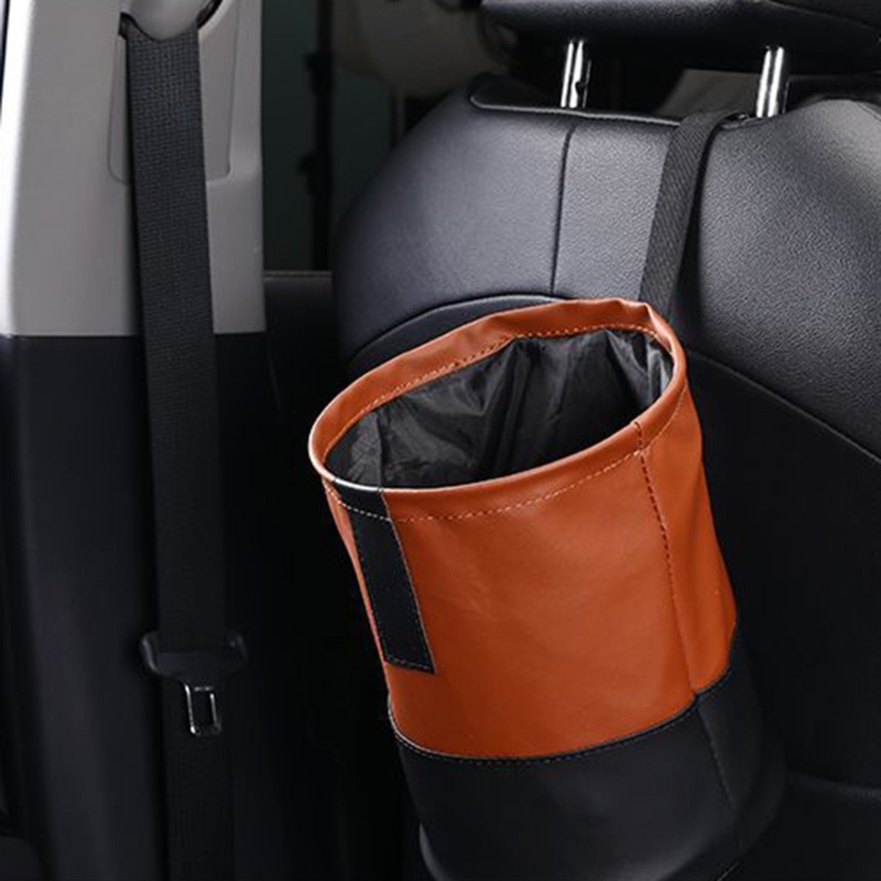 Rox Thùng Rác Da Chống Thấm Nước Có Thể Gấp Gọn Tiện Dụng Cho Xe Hơi