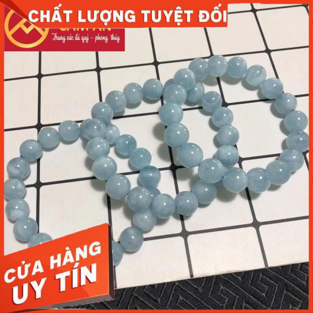 Chuỗi Vòng Tay Aquamarin Tự Nhiên - Trang sức phong thủy Cẩm An